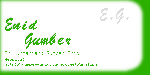 enid gumber business card